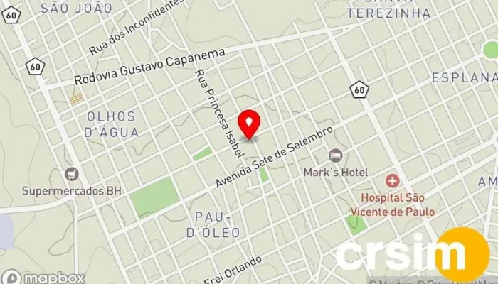 mapa de Loja do Bibi Papelaria em - CENTRO