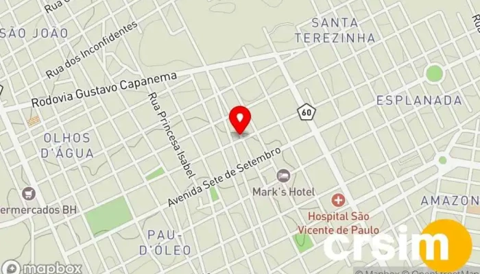mapa de Loja Espelhomeu Loja de moda feminina em 762B - CENTRO