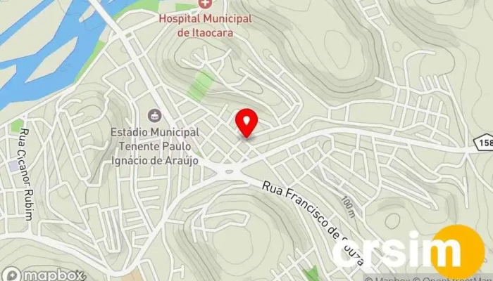 mapa de Loja Fabíola Serviços e Conhecimentos Loja de eletrônicos em Itaocara