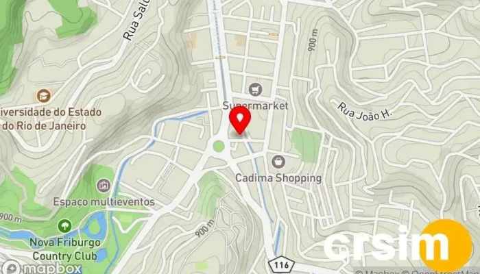 mapa de Loja Lalá GiôGiô Loja de moda feminina, Loja de roupas de praia em Nova Friburgo