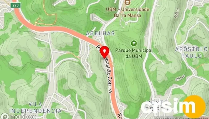 mapa de Loja Maçônica Olho de Hórus Associação / organização em Barra Mansa