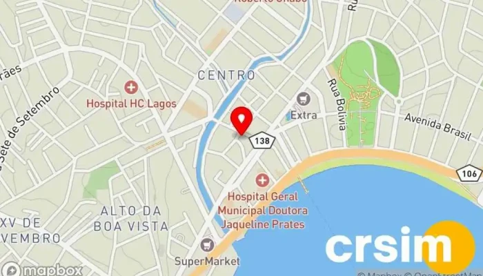 mapa de Loja mádama Loja de Roupa em Araruama