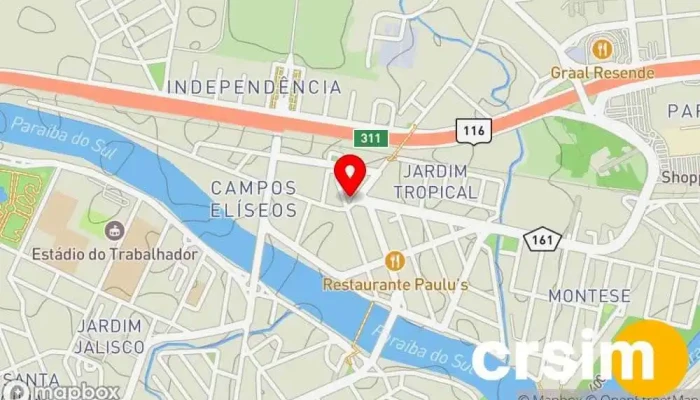 mapa de Loja Playboy Loja de artigos esportivos em Resende