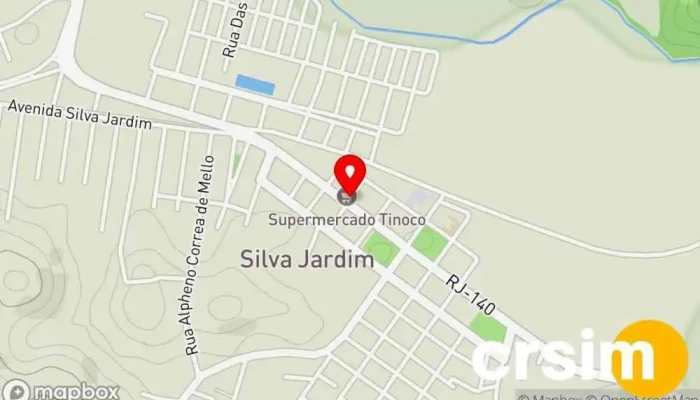 mapa de Loja Terezinha Flores Centro de jardinagem em Silva Jardim