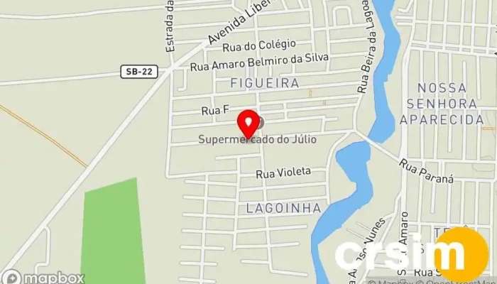 mapa de Loja Vix Loja de roupas vintage em São João da Barra