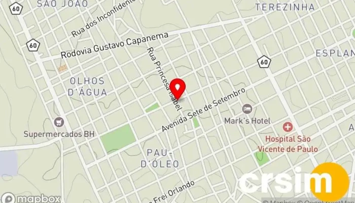mapa de Loja Zema - Abaeté Loja de departamento em - CENTRO