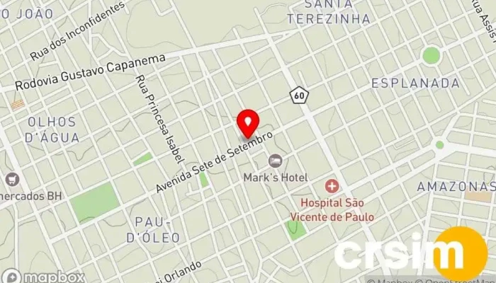 mapa de Lojão 0800 Abaeté Loja de Roupa em - CENTRO