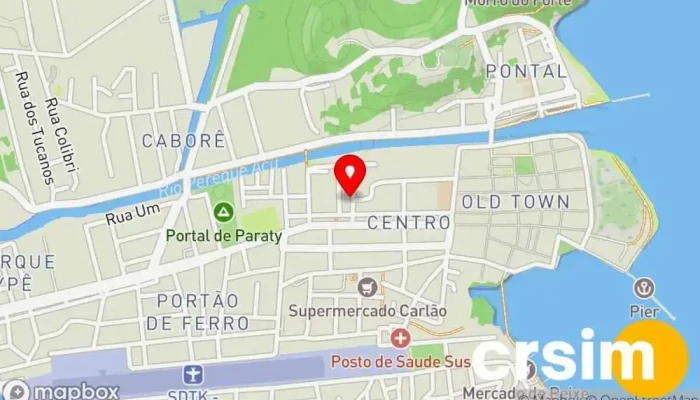 mapa de Lojas Michele Paraty Loja de roupas de praia em Paraty