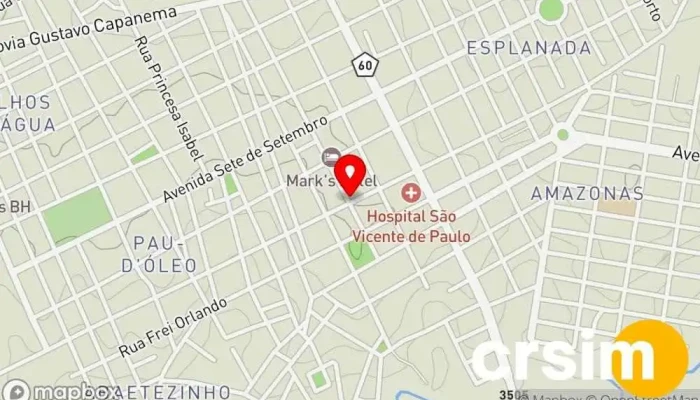 mapa de Lojas UD Loja de artigos domésticos em 2485-2587 - 2485-2587 - Zona Central