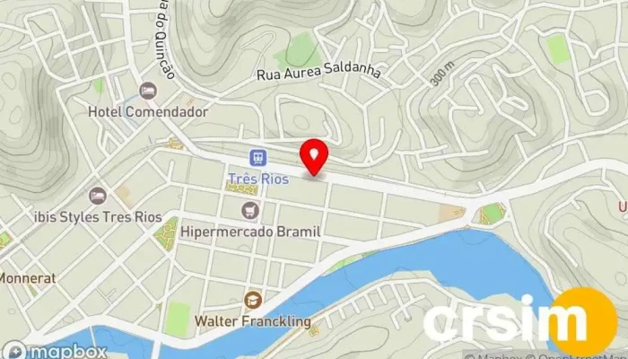 mapa de Malharia Mercosul Ltda Loja de tecidos em - Três Rios