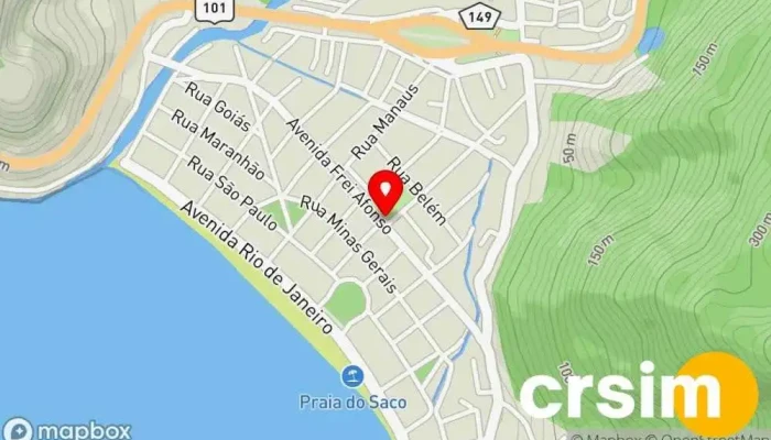 mapa de Mangaratiba  em Mangaratiba