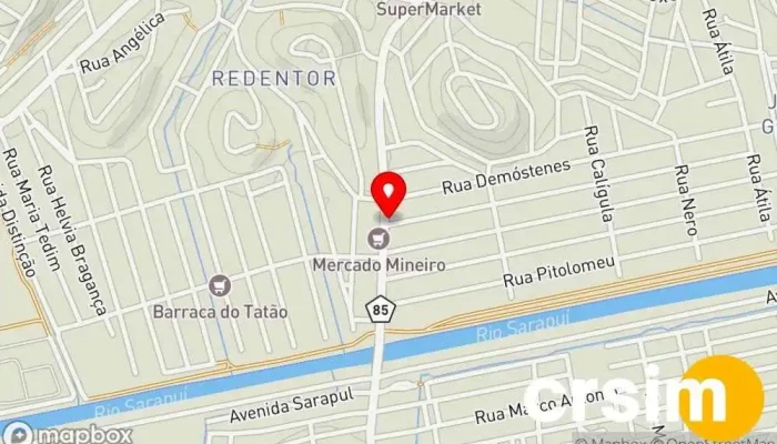 mapa de Mega Lojas People Serviço de informática, Loja de variedades em Belford Roxo