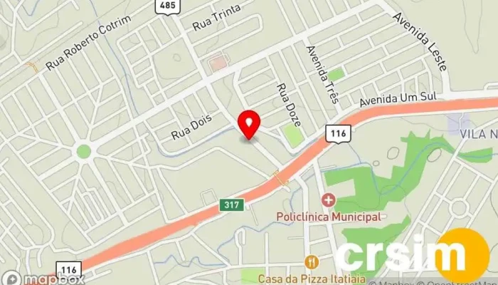 mapa de Meninas Modas Loja em Itatiaia