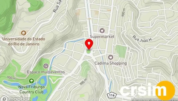 mapa de Nova Friburgo  em Nova Friburgo