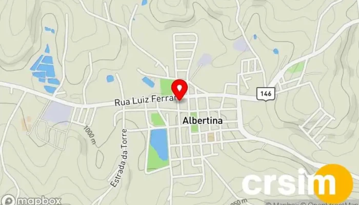 mapa de Nunes Gás e Água Albertina Depósito em - Centro