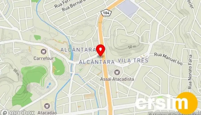 mapa de Objetiva - Alcântara 2 Loja de Roupa, Loja de vestidos, Loja de moda feminina em São Gonçalo