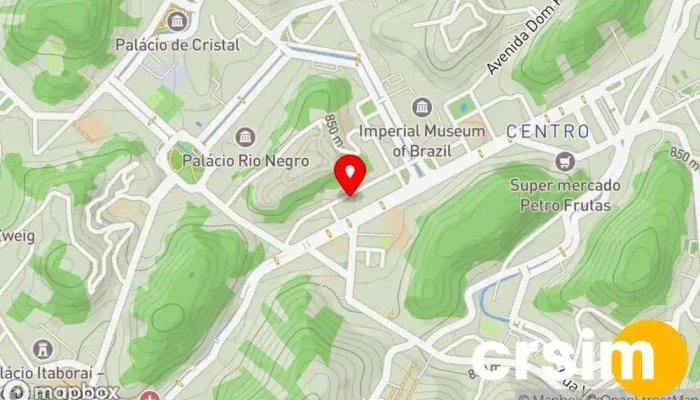 mapa de Opção Loja de Roupa em Petrópolis