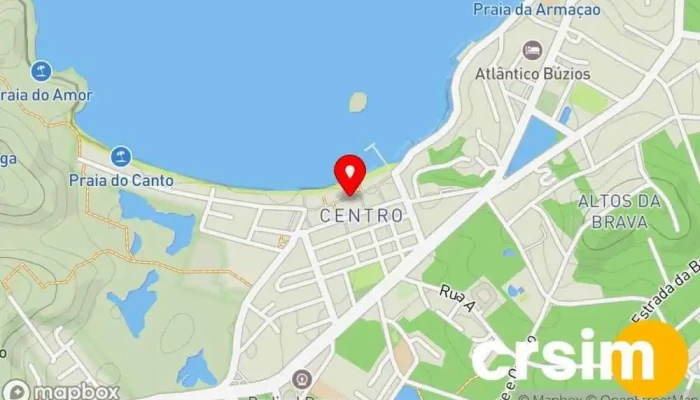 mapa de Orla Loja de roupas de praia em Búzios