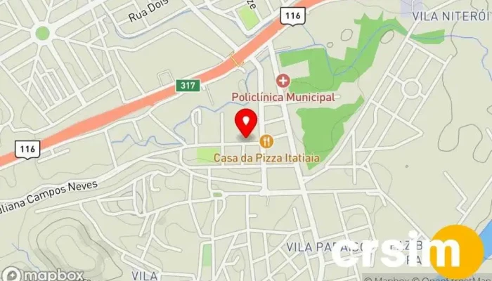 mapa de Os Bragas multimarcas Loja de Roupa em Itatiaia
