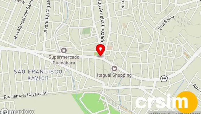 mapa de Over Black Loja de Roupa em Itaguaí