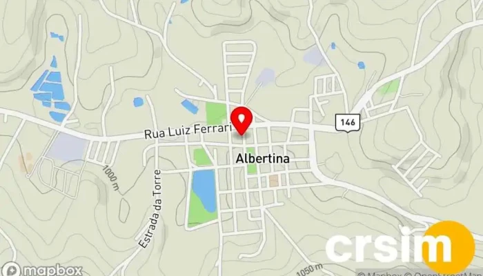 mapa de Paço Municipal de Albertina Prefeitura em - Centro