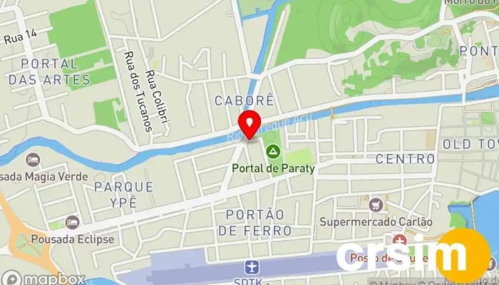 mapa de Paraty Auto Peças Loja de autopeças em Paraty