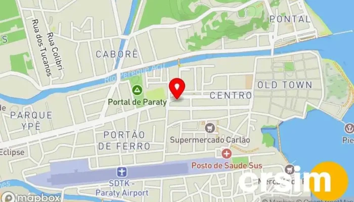 mapa de Paraty Loja de artigos domésticos em Paraty