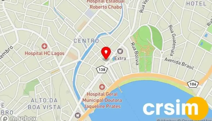 mapa de Pernambucanas Loja de departamento, Loja de roupas de cama, Loja de moda infantil, Loja de Roupa, Loja de moda masculina, Loja de moda feminina em Araruama