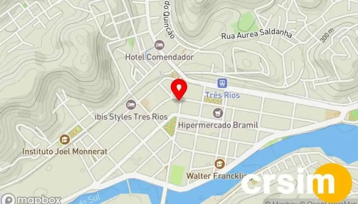 mapa de Pernambucanas Loja de departamento em - Três Rios