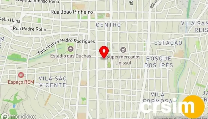 mapa de Pernambucanas Loja de departamento em - Centro