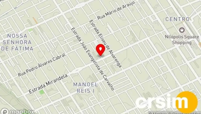 mapa de Pet Mirandela pet shop Nilópolis Pet Shop, Fabricante de ração para animais, Loja de suprimentos para animais de estimação em Nilópolis