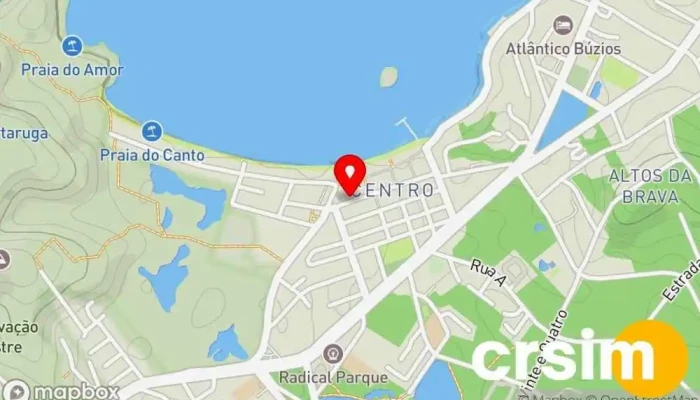 mapa de Pierim Souvenirs - Búzios Loja de souvenires, Loja de roupas de praia, Loja de presentes, Loja de camisetas em Búzios