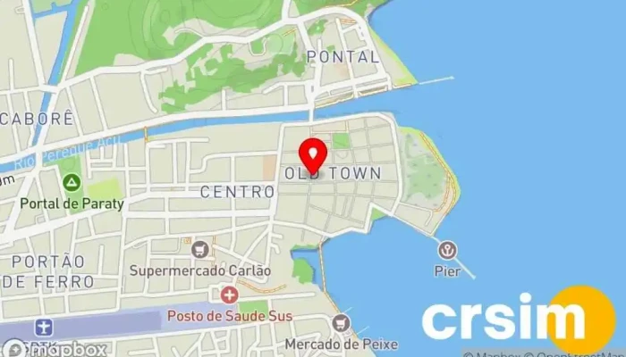 mapa de Pineapple Paraty Loja de Roupa em Paraty