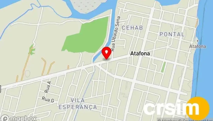 mapa de Pitanga Loja de roupas para atividades externas em São João da Barra