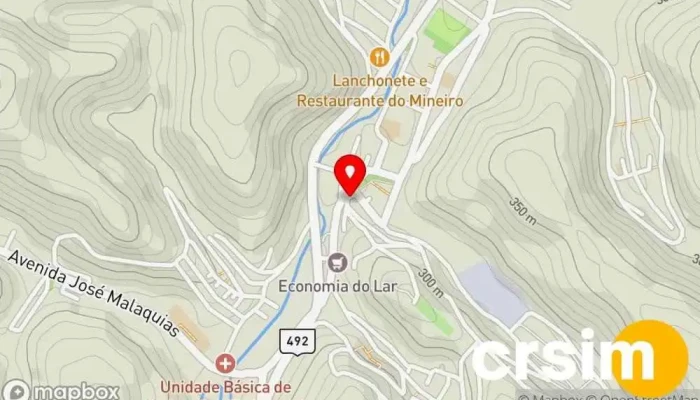 mapa de Pontinho Básico Loja de Roupa em Macuco