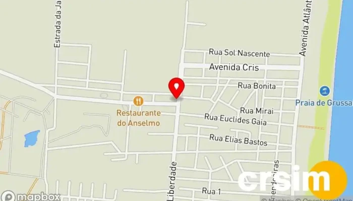 mapa de Porto da Praia MODAS Loja de Roupa em São João da Barra