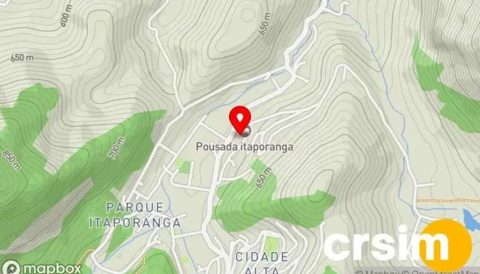 mapa de Pousada Itaporanga Cama e café em Santa Maria Madalena