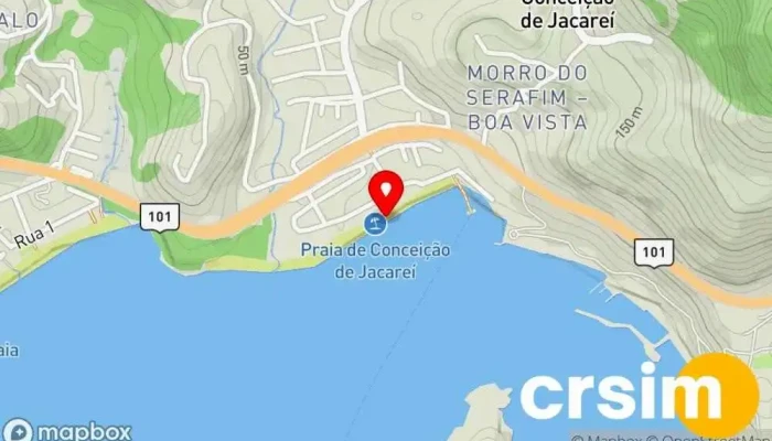 mapa de Praia De Conceição de Jacareí Atração turística em Mangaratiba