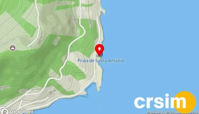 mapa de Praia de Santo Antônio Praia em Mangaratiba