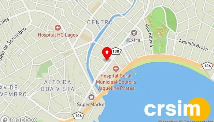 mapa de Pronta Para Dormir Loja de Roupa em Araruama
