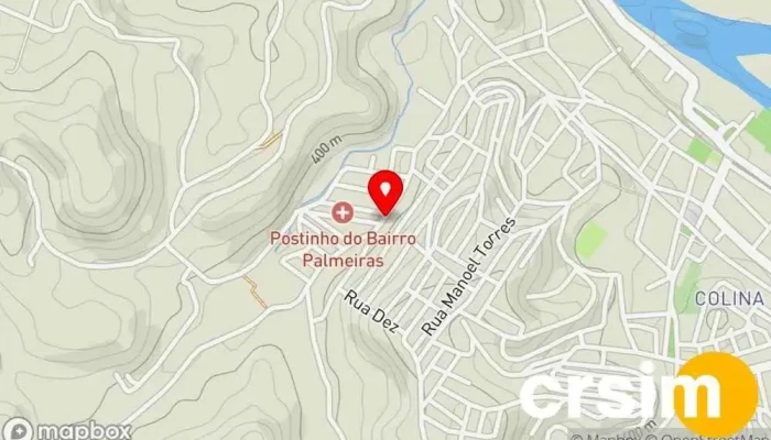 mapa de R. Palmeiras, 2182-2212 - Palmeiras, Pinheiral - RJ, 27197-000, Brasil Ponto de ônibus em Pinheiral