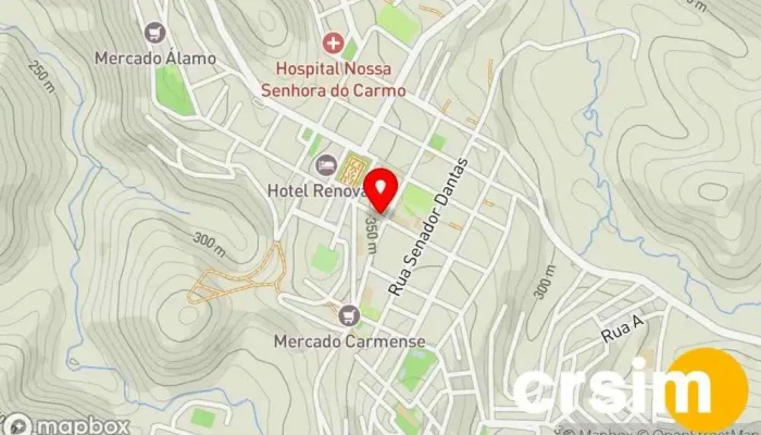 mapa de Racocarmo Materiais de Construção Loja de materiais de construção em Carmo