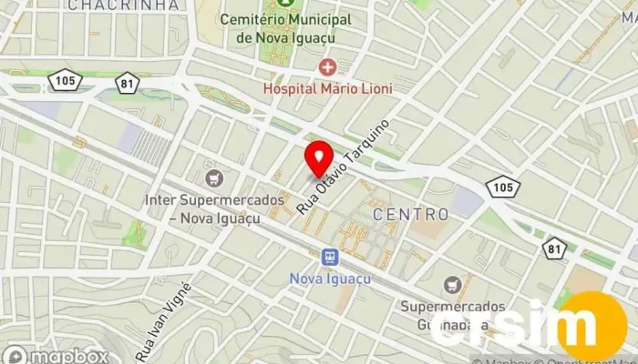 mapa de RAYSSA VIANA ALUGUEL Loja de moda feminina em Nova Iguaçu