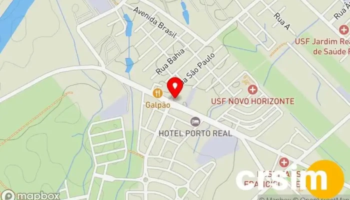 mapa de Real Materiais de Construção Loja de materiais de construção em Porto Real