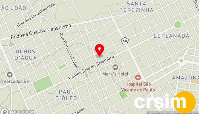 mapa de Rivas Sport Abaete Loja de calçado em 1-113 - CENTRO