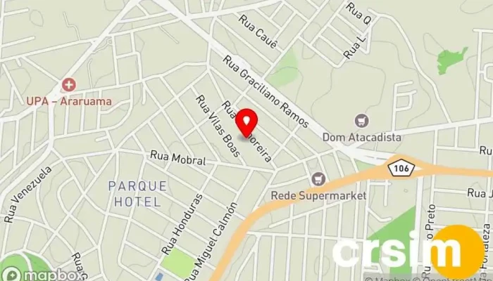 mapa de Roamar Distribuidora Atacadista em Araruama