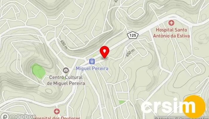 mapa de Rua Torta Atração turística em Miguel Pereira