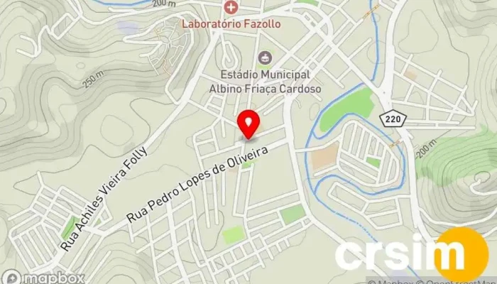 mapa de Sanrôe Loja em Porciúncula