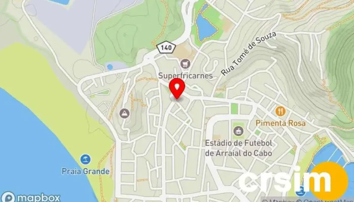 mapa de Sarahs Multimarcas Loja de Roupa em Arraial do Cabo