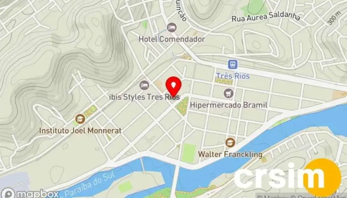 mapa de Shopping Olga Sola Shopping center em - Três Rios